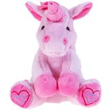 Pelucia Unicornio Loli Sentado Rosa 25cm Santa Klaus