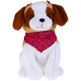 Pelucia Cachorra Beagle Tutty 34cm Santa Klaus