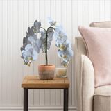 9 Hastes De Orquídeas Brancas Artificial Decorativa Com Flor Realista Para Ambientes Sofisticados