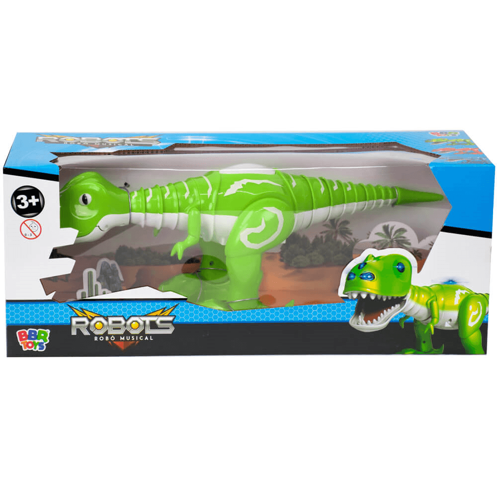 Robo Dino Musical Com Som Luz E Movimento Bbr