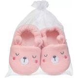 Pantufa Urso Rosa 9 A 12 Meses Buba