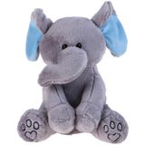 Pelucia Elefante Barth Azul 25cm Santa Klaus