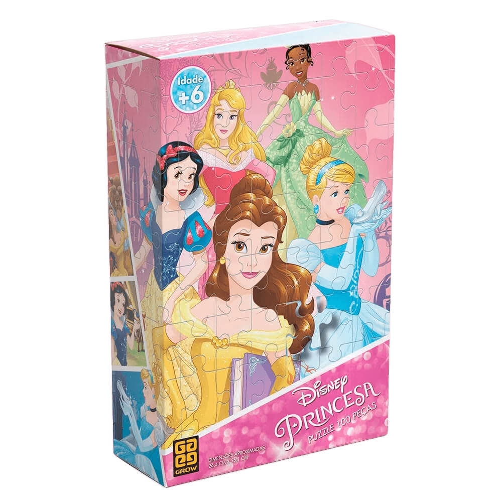 Quebra Cabeca Princesas 100 Pecas Grow