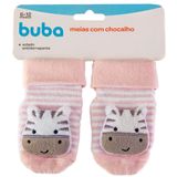 Meias Com Chocalho Zebrinha Rosa Buba