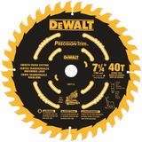 Lâmina De Serra De Esquadria Dewalt Precision Trim 7-1/4 Polegadas E 40 Dentes