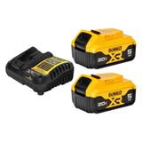 Kit De Carregamento De Bateria Dewalt 20v Max Com 2 Baterias 5ah