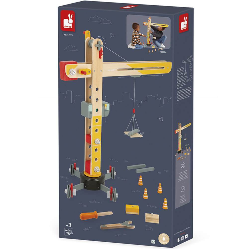 Mega Guindaste De Montar Com 13 Pecas Janod