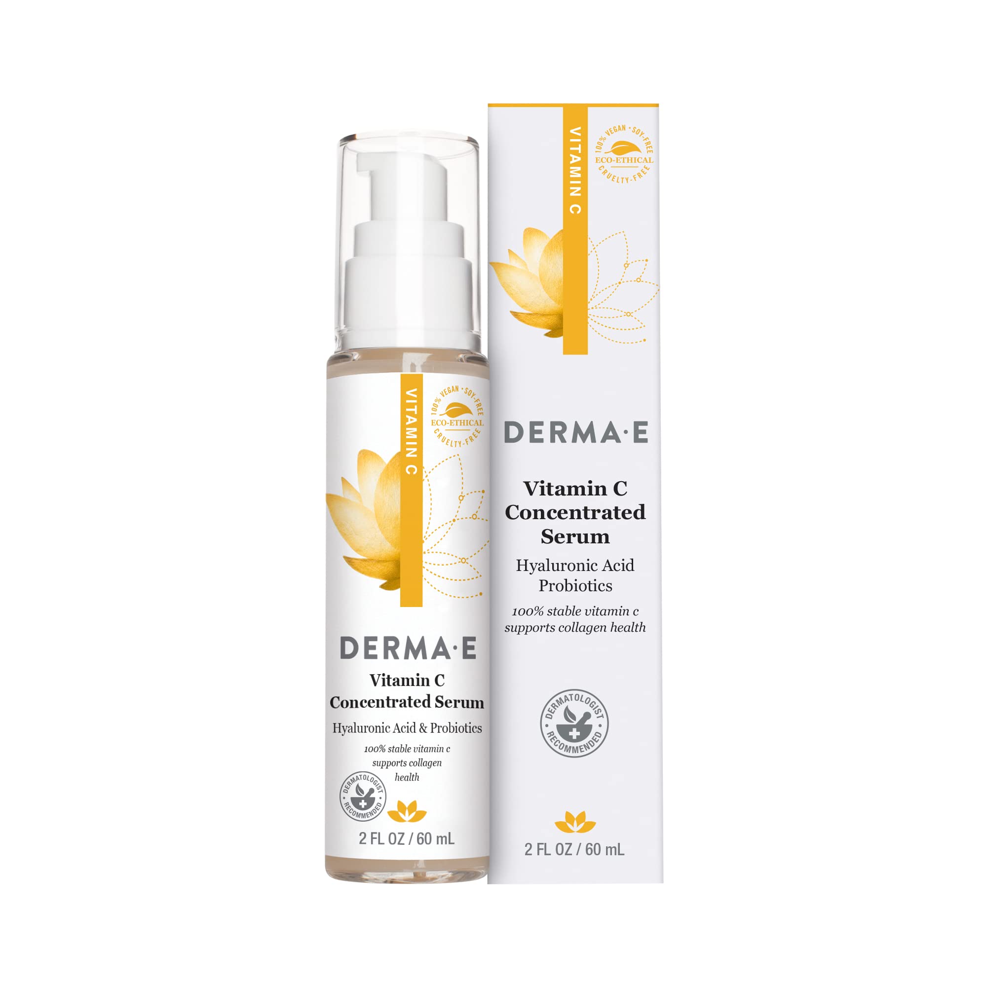 Sérum Derma E De Vitamina C Concentrado Com Ácido Hialurônico 60ml