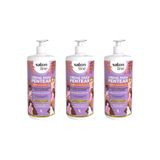 Creme Para Pentear Salon Line 1l Super Desembaraço - Kit 3un