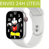 Relógio Smartwatch Series 6, Com Tela Full Hd 44m, Faces Mickey E Minnie, Sensor Temperatura, Chamadas, Exportes