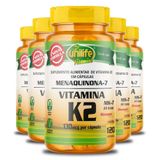 Kit 5 Vitamina K2 Menaquinona-7 Unilife 120 Cápsulas