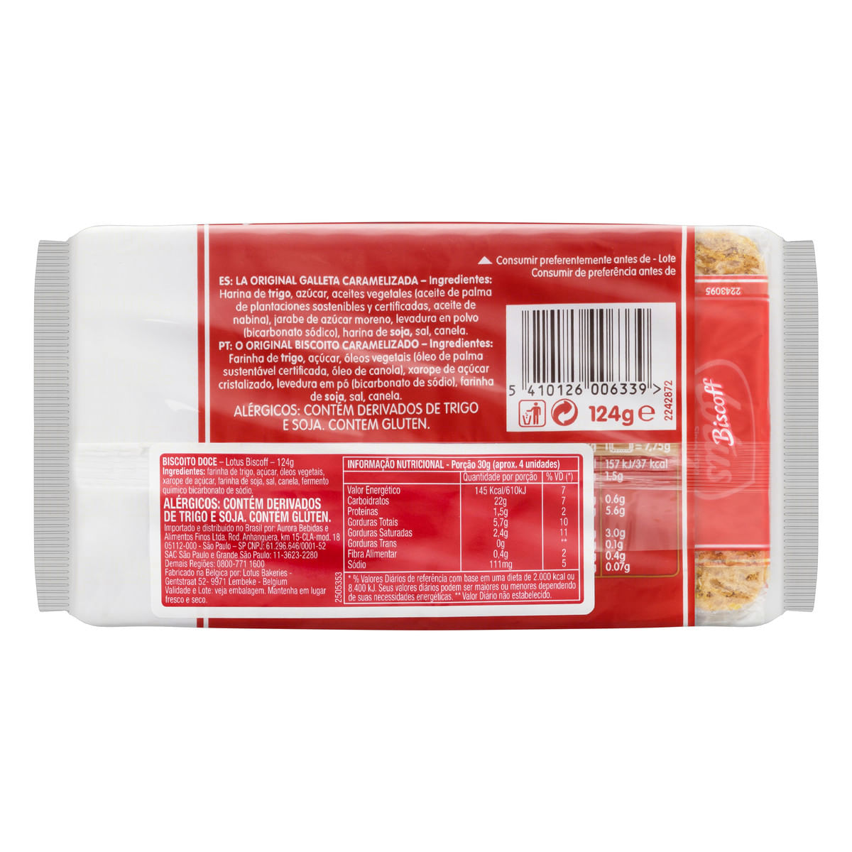 Encontraproduto.com.br - Lotus Biscoff Biscoito Doce Pacote 124G