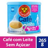 Cafe Com Leite Sem Acucar 3 Coracoes 265g