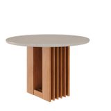 Mesa Para Sala De Jantar Ariela Redonda 109 Cm Cinamomo/ Offwhite