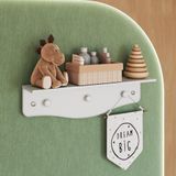 Prateleira Infantil Com Cabideiro Linha Encanto Branco
