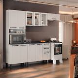 Cozinha Compacta Em Aço 4 Peças 11 Portas 2 Gavetas Paneleiro Forno Itatiaia Branco/neve