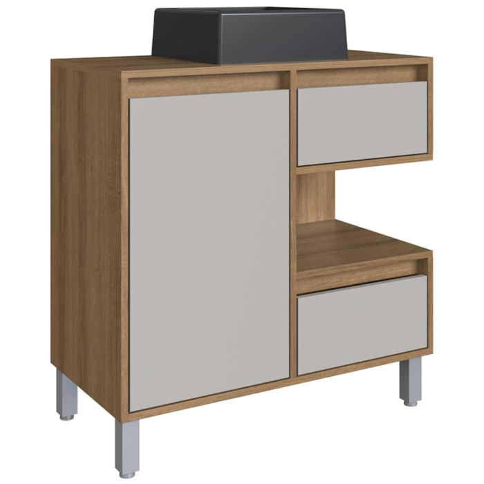 Gabinete Suspenso 80 Cm Cuba Preta Bl2001 Mell Arenas Faem