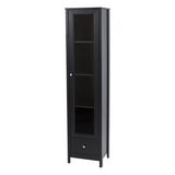 Cristaleira 1 Porta Vidro 1 Gaveta 180x43 Cm E962 Preto Dtall