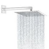 Chuveiro Inox Slim Quadrado Ducha Banheiro Banho Cromado