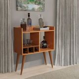 Aparador Estilo Minibar Sala De Estar Para Visitas Cerejeira