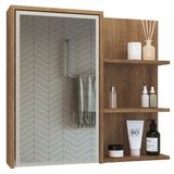 Armário Espelheira 70 Cm 1 Porta 3 Nichos Es2001 Mell Arenas Faem