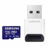 Cartão De Memória Samsung Pro Plus Microsd 128gb Com Leitor 180mb/s