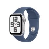 Apple Watch Se Gps Caixa Prateada De Alumínio 40 Mm Pulseira Esportiva Denim M/g