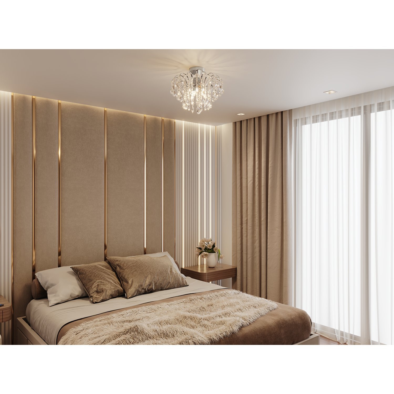 Pendente Cristal Amarílis Blumenau Cromado