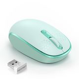 Mouse Sem Fio Tecknet Para Laptop 2.4g 4 Botões Verde Menta
