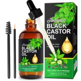 Óleo De Rícino Preto Jamaicano 120 Ml Orgânico Prensado A Frio Não Refinado