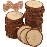 Kit De Madeira Inacabada Wood Slices Craft 30 Unidades De 5-6 Cm Assires