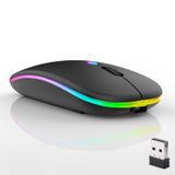 Mouse Bluetooth Sem Fio Guiheng Led Recarregável Preto
