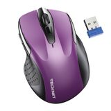 Mouse Sem Fio Tecknet 4000 Dpi Para Laptop - Roxo