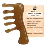 Massageador De Couro Cabeludo De Dentes Largos Plastic Loc Comb Nvlx Labs Mocha