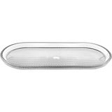 Prato Bandeja Para Servir Home&amp;co Oval Vidro 3x34x16cm Transparente