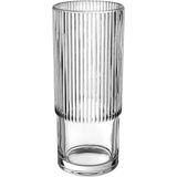 Vaso Decorativo Enfeite Casa Redondo Home&amp;co Vidro 27x11x11cm Transparente