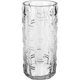 Vaso Decorativo Enfeite Casa Cilindro Home&amp;co Vidro 30x13x13cm Transparente