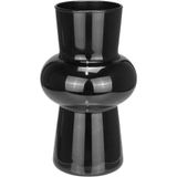 Vaso Decorativo Enfeite Casa Eclipse Home&amp;co Leitoso Vidro 20x12x12cm Preto