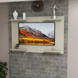 Painel Para Tv Até 50 Pol Quartos E Salas Em Mdf Off White