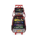 Mochila De Rodinhas E Lancheira Hot Wheels Preto Luxcel