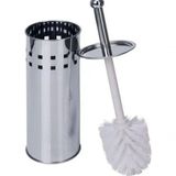 Escova Sanitária De Limpeza Com Suporte Inox Para Banheiro