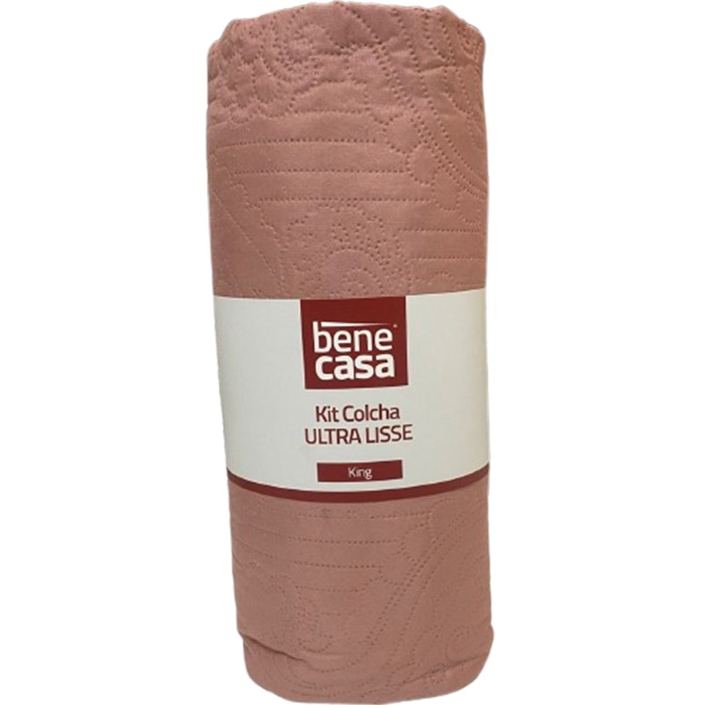 Kit Cobre Leito King Ultra Lisse Lisa New 250x270cm Rosê