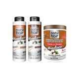 Kit Natuhair Mandioca Condicionador+shampoo+creme Pentear