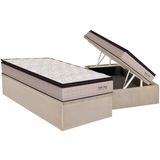 Cama Box Baú Solteiro: Colchão Molas Masterpocket Ensacadas Orthoflex Memory Hp + Base Crc Suede Clean (88x188)