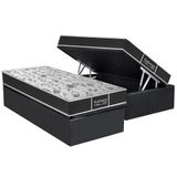 Cama Box Baú Solteiro: Colchão Molas Masterpocket Ensacadas Probel Prolastic Prodormir Sleep + Base Crc Suede Gray (88x188)