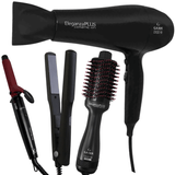 Kit Secador Gama 127v 2100w + Chapinha Prancha Taiff + Escova Secador 1300w Gama + Modelador Gama