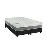 Cama Box Queen: Colchão Molas Masterpocket Ensacadas Luckspuma Aspen + Base Crc Suede Gray (158x198)
