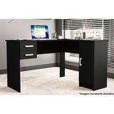 Mesa Computador Casal Barcelona C/ 2 Gavetas Preto - Politorno