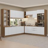 Armário De Cozinha Completa 549cm Rustic/branco Stella Madesa 01