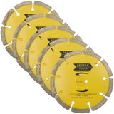 Disco De Corte Diamantado Segmentado 110x20mm Kit 05 Un